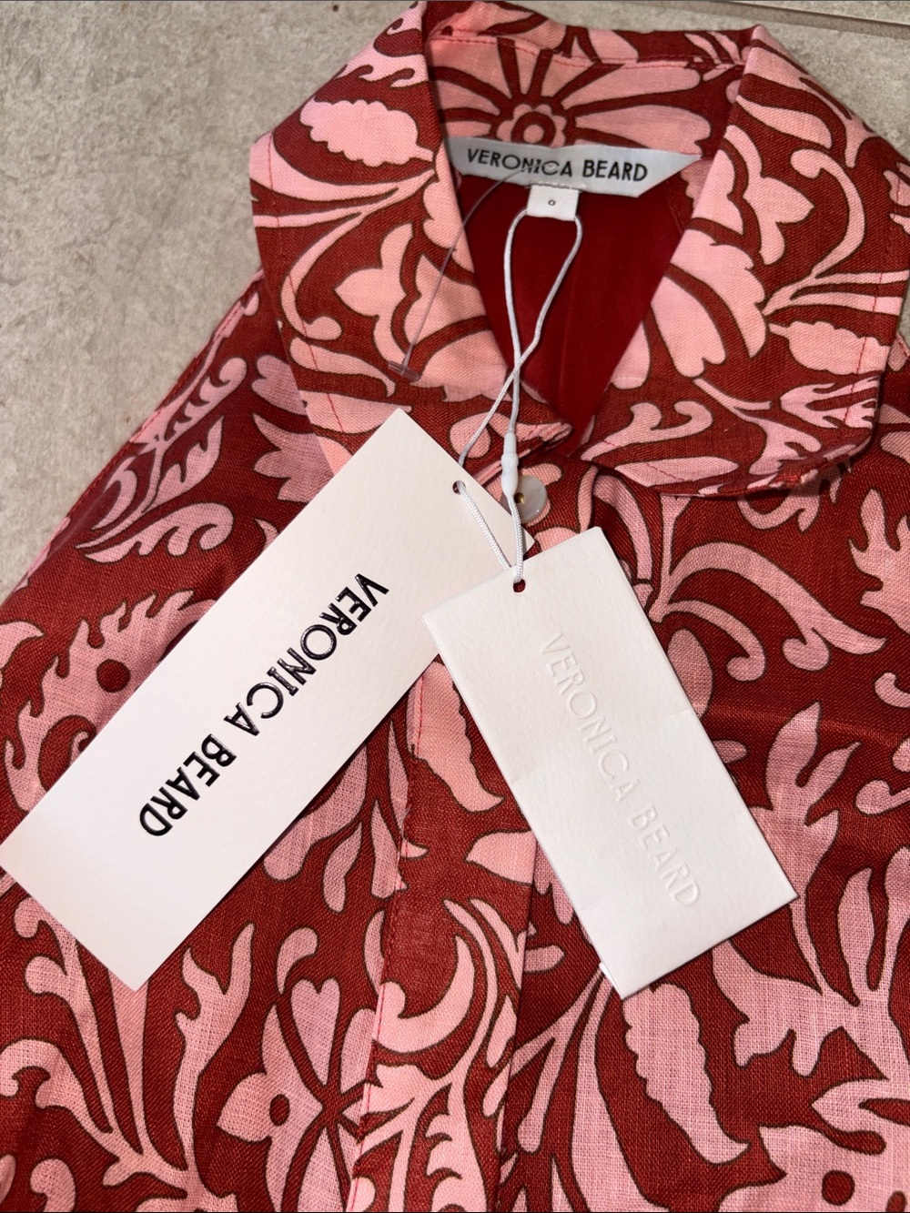 VERONICA BEARD Beau Floral-Print Linen Mini Dress - Picture 2 of 6